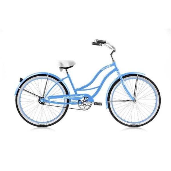 Micargi TAHITI-F-BBL 26 in. Tahiti Womens Beach Cruiser Bicycle; Baby Blue & Baby Blue TAHITI-F-BBL - main